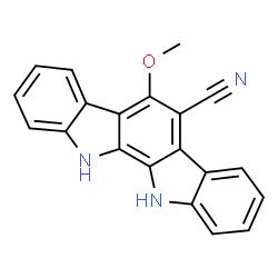 ChemSpider 2D Image | 6-cyano-5-methoxyindolo(2,3-a)carbazole | C20H13N3O