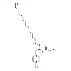 ChemSpider 2D Image | N-(12-Aminododecyl)-Nalpha-butyryl-L-tyrosinamide | C25H43N3O3
