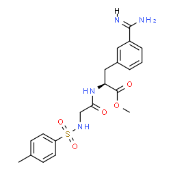 ChemSpider 2D Image | Methyl N-[(4-methylphenyl)sulfonyl]glycyl-3-carbamimidoyl-L-phenylalaninate | C20H24N4O5S