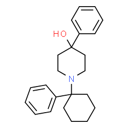 ChemSpider 2D Image | 4-Phenyl-1-(1-phenylcyclohexyl)-4-piperidinol | C23H29NO