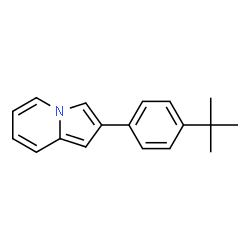 ChemSpider 2D Image | 2-[4-(2-Methyl-2-propanyl)phenyl]indolizine | C18H19N