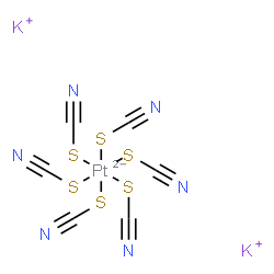ChemSpider 2D Image | Dipotassium hexakis(thiocyanato-kappaS)platinate(2-) | C6K2N6PtS6