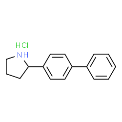 ChemSpider 2D Image | 2-(4-Biphenylyl)pyrrolidine hydrochloride (1:1) | C16H18ClN