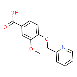 ChemSpider 2D Image | 3-Methoxy-4-(2-pyridinylmethoxy)benzoic acid | C14H13NO4