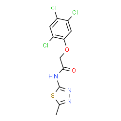 ChemSpider 2D Image | N-(5-Methyl-1,3,4-thiadiazol-2-yl)-2-(2,4,5-trichlorophenoxy)acetamide | C11H8Cl3N3O2S