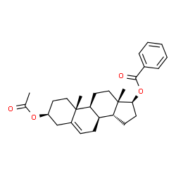 ChemSpider 2D Image | (3beta,8alpha,14beta,17beta)-3-Acetoxyandrost-5-en-17-yl benzoate | C28H36O4