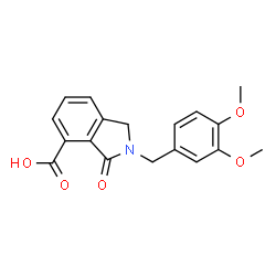 ChemSpider 2D Image | 2-(3,4-Dimethoxybenzyl)-3-oxo-4-isoindolinecarboxylic acid | C18H17NO5