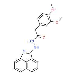 ChemSpider 2D Image | N'-(Benzo[cd]indol-2-yl)-2-(3,4-dimethoxyphenyl)acetohydrazide | C21H19N3O3
