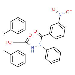 ChemSpider 2D Image | N'-{Hydroxy[bis(2-methylphenyl)]acetyl}-3-nitro-N-phenylbenzohydrazide | C29H25N3O5