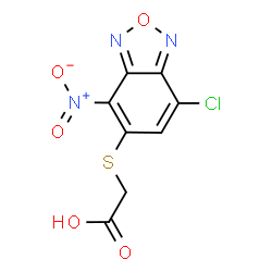 ChemSpider 2D Image | [(7-Chloro-4-nitro-2,1,3-benzoxadiazol-5-yl)sulfanyl]acetic acid | C8H4ClN3O5S