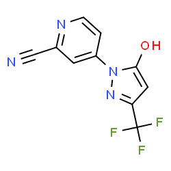 ChemSpider 2D Image | 4-[5-Hydroxy-3-(trifluoromethyl)-1H-pyrazol-1-yl]-2-pyridinecarbonitrile | C10H5F3N4O
