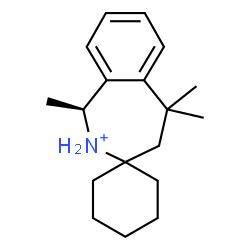 ChemSpider 2D Image | (1S)-1,5,5-Trimethyl-1,2,4,5-tetrahydrospiro[2-benzazepinium-3,1'-cyclohexane] | C18H28N