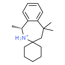 ChemSpider 2D Image | (1R)-1,5,5-Trimethyl-1,2,4,5-tetrahydrospiro[2-benzazepinium-3,1'-cyclohexane] | C18H28N