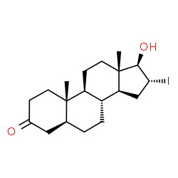 ChemSpider 2D Image | (5alpha,16alpha,17beta)-17-Hydroxy-16-iodoandrostan-3-one | C19H29IO2
