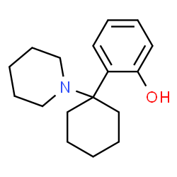 ChemSpider 2D Image | 2-[1-(1-Piperidinyl)cyclohexyl]phenol | C17H25NO