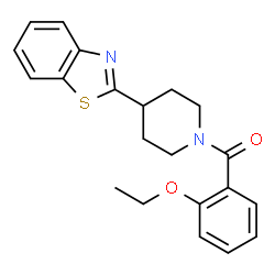 ChemSpider 2D Image | (4-Benzothiazol-2-yl-piperidin-1-yl)-(2-ethoxy-phenyl)-methanone | C21H22N2O2S