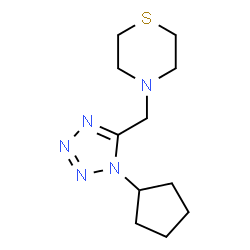 ChemSpider 2D Image | 4-(1-Cyclopentyl-1H-tetrazol-5-ylmethyl)-thiomorpholine | C11H19N5S