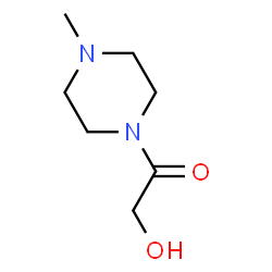 ChemSpider 2D Image | 2-Hydroxy-1-(4-methyl-1-piperazinyl)ethanone | C7H14N2O2