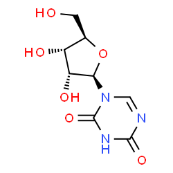 ChemSpider 2D Image | 1-(beta-D-Ribofuranosyl)-1,3,5-triazine-2,4(1H,3H)-dione | C8H11N3O6
