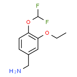 ChemSpider 2D Image | 1-[4-(Difluoromethoxy)-3-ethoxyphenyl]methanamine | C10H13F2NO2