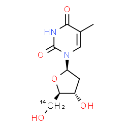 ChemSpider 2D Image | (5'-~14~C)Thymidine | C914CH14N2O5
