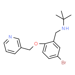 ChemSpider 2D Image | N-[5-Bromo-2-(3-pyridinylmethoxy)benzyl]-2-methyl-2-propanamine | C17H21BrN2O
