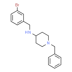 ChemSpider 2D Image | 1-Benzyl-N-(3-bromobenzyl)-4-piperidinamine | C19H23BrN2