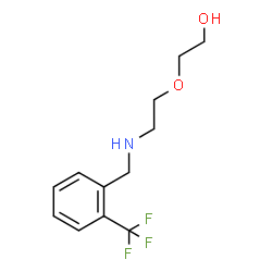 ChemSpider 2D Image | 2-(2-{[2-(Trifluoromethyl)benzyl]amino}ethoxy)ethanol | C12H16F3NO2