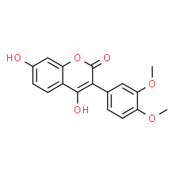ChemSpider 2D Image | 3-(3,4-Dimethoxyphenyl)-4,7-dihydroxy-2H-chromen-2-one | C17H14O6