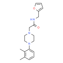 ChemSpider 2D Image | 2-[4-(2,3-Dimethylphenyl)-1-piperazinyl]-N-(2-furylmethyl)acetamide | C19H25N3O2