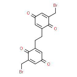 ChemSpider 2D Image | 2,2'-(1,2-Ethanediyl)bis[6-(bromomethyl)-1,4-benzoquinone] | C16H12Br2O4