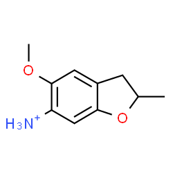 ChemSpider 2D Image | 5-Methoxy-2-methyl-2,3-dihydro-1-benzofuran-6-aminium | C10H14NO2