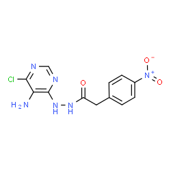 ChemSpider 2D Image | N'-(5-Amino-6-chloropyrimidin-4-yl)-2-(4-nitrophenyl)acetohydrazide | C12H11ClN6O3