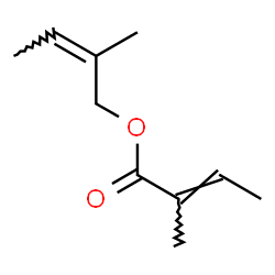 ChemSpider 2D Image | (2Z)-2-Methyl-2-buten-1-yl (2E)-2-methyl-2-butenoate | C10H16O2