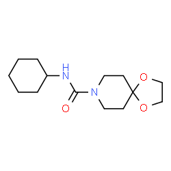 ChemSpider 2D Image | N-Cyclohexyl-1,4-dioxa-8-azaspiro[4.5]decane-8-carboxamide | C14H24N2O3