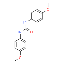 ChemSpider 2D Image | 1,3-Bis(4-methoxyphenyl)urea | C15H16N2O3