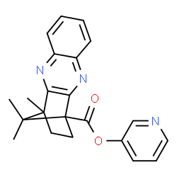 ChemSpider 2D Image | 3-Pyridinyl 12,15,15-trimethyl-3,10-diazatetracyclo[10.2.1.0~2,11~.0~4,9~]pentadeca-2(11),3,5,7,9-pentaene-1-carboxylate | C22H21N3O2