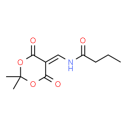 ChemSpider 2D Image | N-[(2,2-Dimethyl-4,6-dioxo-1,3-dioxan-5-ylidene)methyl]butanamide | C11H15NO5