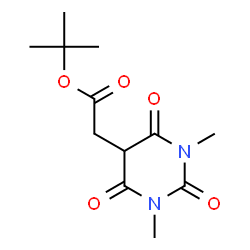 ChemSpider 2D Image | 2-Methyl-2-propanyl (1,3-dimethyl-2,4,6-trioxohexahydro-5-pyrimidinyl)acetate | C12H18N2O5