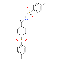 ChemSpider 2D Image | N',1-Bis[(4-methylphenyl)sulfonyl]-4-piperidinecarbohydrazide | C20H25N3O5S2