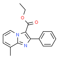 ChemSpider 2D Image | Ethyl 8-methyl-2-phenylimidazo[1,2-a]pyridine-3-carboxylate | C17H16N2O2
