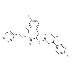 ChemSpider 2D Image | N-Ethyl-4-fluoro-Nalpha-[3-(4-fluorophenyl)-4-methylpentanoyl]-N-[2-(4-pyridinyl)ethyl]phenylalaninamide | C30H35F2N3O2