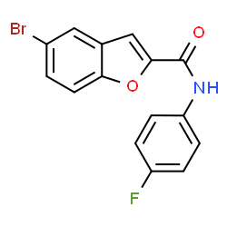 ChemSpider 2D Image | 5-Bromo-N-(4-fluorophenyl)-1-benzofuran-2-carboxamide | C15H9BrFNO2