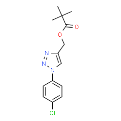 ChemSpider 2D Image | [1-(4-Chlorophenyl)-1H-1,2,3-triazol-4-yl]methyl pivalate | C14H16ClN3O2