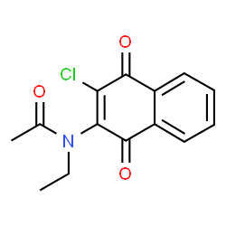ChemSpider 2D Image | 2-Chloro-3-(N-ethylacetamido)-1,4-naphthoquinone | C14H12ClNO3