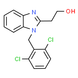 ChemSpider 2D Image | 2-[1-(2,6-Dichlorobenzyl)-1H-benzimidazol-2-yl]ethanol | C16H14Cl2N2O