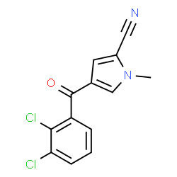 ChemSpider 2D Image | 4-(2,3-Dichlorobenzoyl)-1-methyl-1H-pyrrole-2-carbonitrile | C13H8Cl2N2O
