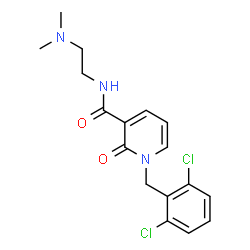 ChemSpider 2D Image | 1-(2,6-Dichlorobenzyl)-N-[2-(dimethylamino)ethyl]-2-oxo-1,2-dihydro-3-pyridinecarboxamide | C17H19Cl2N3O2