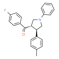 ChemSpider 2D Image | (4-Fluorophenyl)[(3S,4R)-4-(4-methylphenyl)-1-phenyl-3-pyrrolidinyl]methanone | C24H22FNO