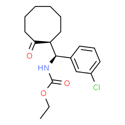 ChemSpider 2D Image | Ethyl {(S)-(3-chlorophenyl)[(1S)-2-oxocyclooctyl]methyl}carbamate | C18H24ClNO3